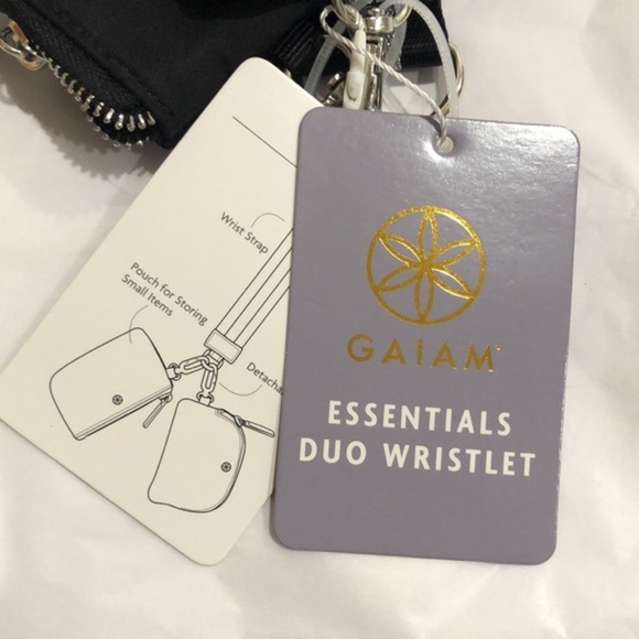 Gaiam essentials 2pack black duo wristlet with black silver wrist strap new - Picture 6 of 11